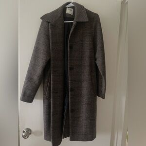 Abercrombie & Fitch Brown and Black Trench Coat